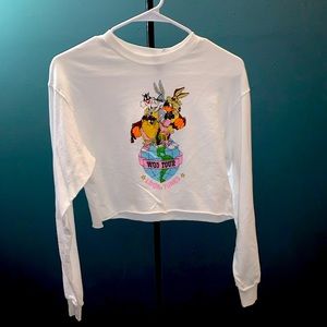 H&M looney tunes crop shirt